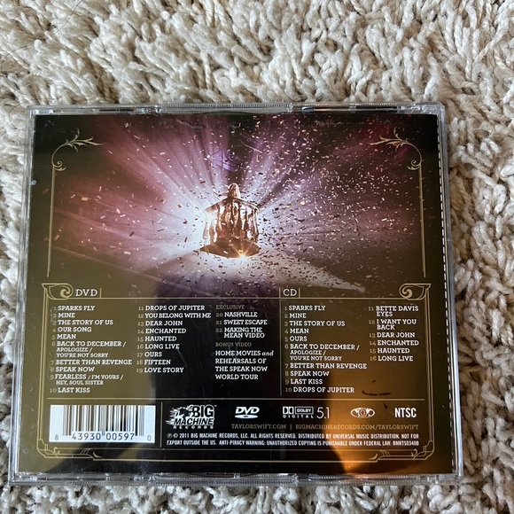 taylor swift speak now world tour live cd+dvd - Picture 2 of 4
